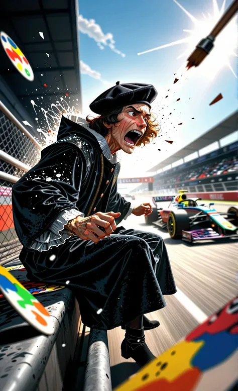 Renaissance painter on a F1 track?! 😱
