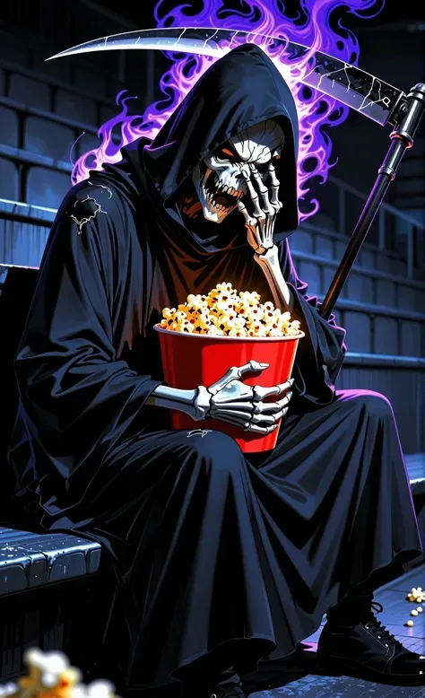Grim Reaper catching a movie? 🎬