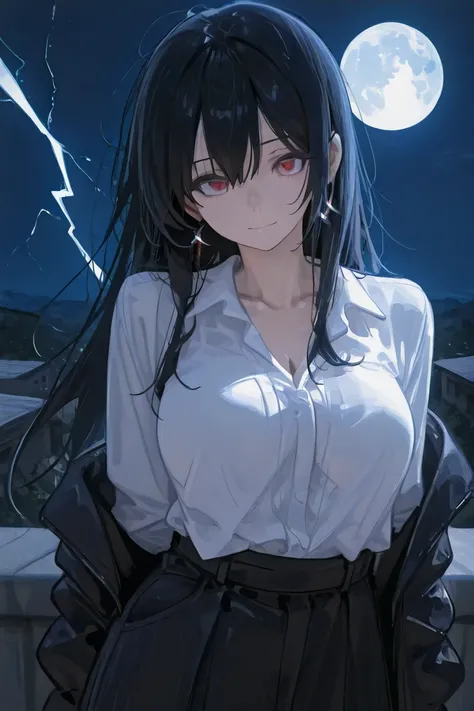 月夜の、黒髪の少女⚡