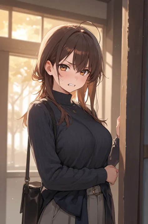 しかめっ面 (grimace) a