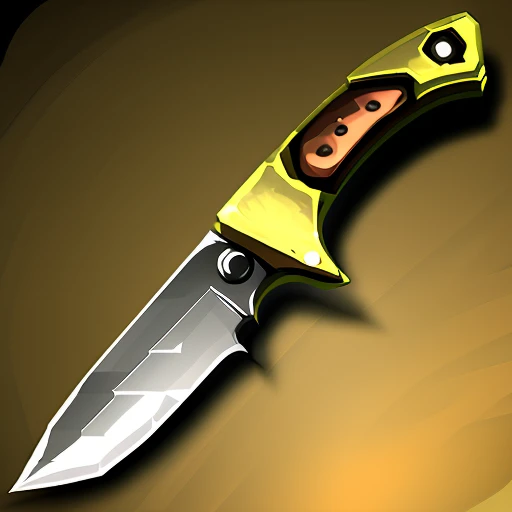 modern combat knife, stylized game icon