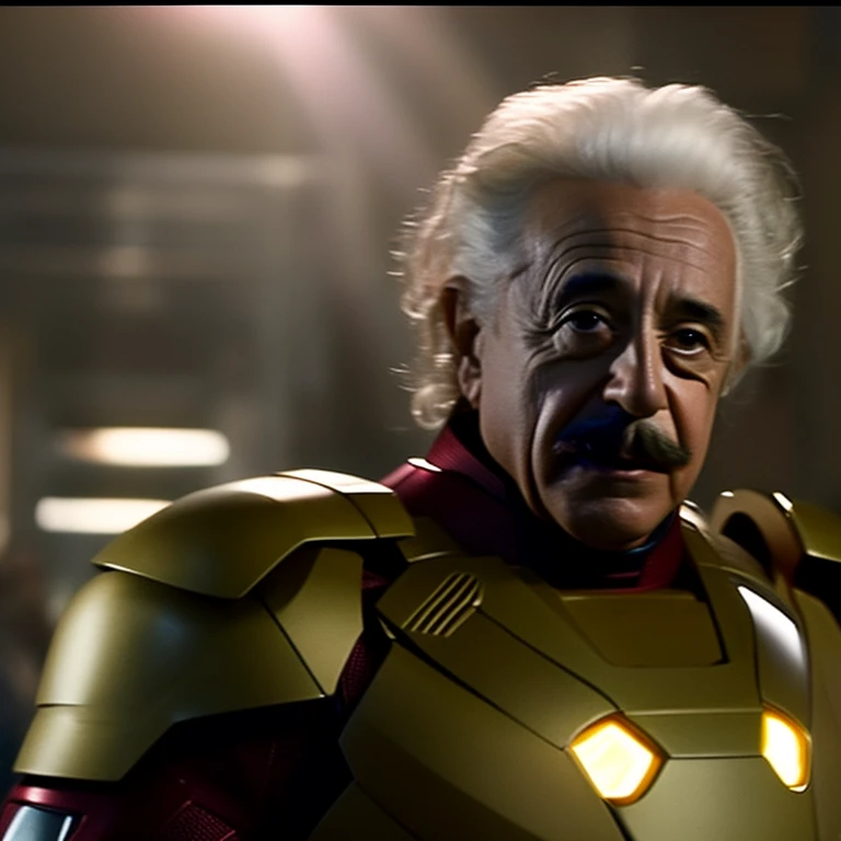 (Albert Einstein:0.8) is Tony Stark wearing the ironman armor Cinema768-Digital