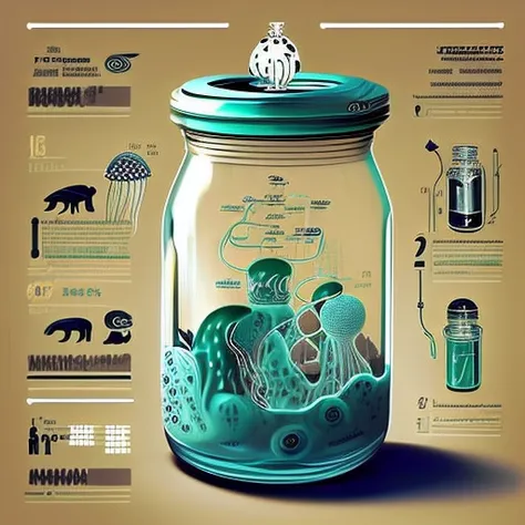 glass jar containing jellyfish by Style-Info