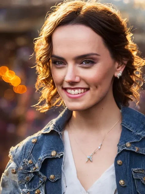 photo of a beautiful (emb-daisy:1.0) girl at an amusement park,(close shot:1.2), short dark hair,(roller coasters:1.2), merchant stalls selling food and souvenirs, bright colorful banners over wide walkways, (wearing jeans and a t-shirt:1.2)
(highly detail...