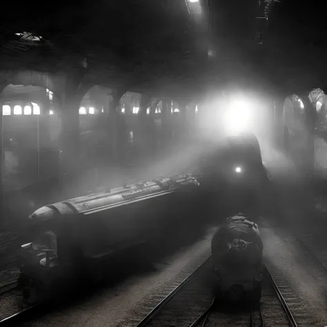 photo, [steampunk|cyberpunk] a ghost haunts a high-tech train station <lora:johnsondesuv15-320-e2:0.6>