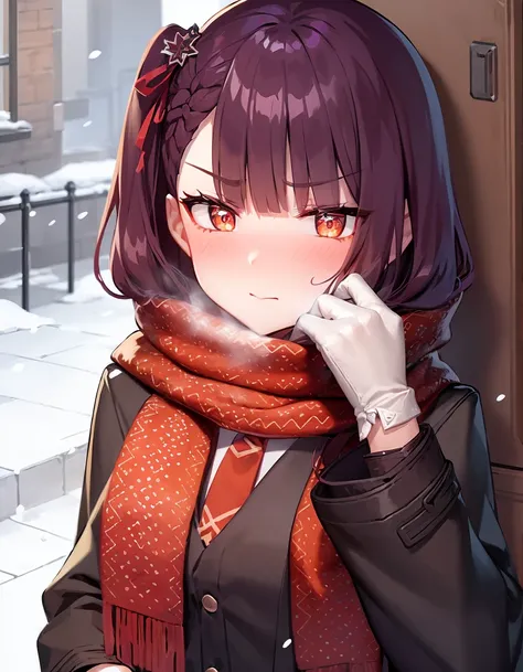 (extremely detailed CG unity 8k wallpaper),(masterpiece), (best quality), (ultra-detailed), (best illustration),(best shadow), (sharp eyeliner, eyeshadow, detailed eyes:1.1), snow, city
,BREAK
(wa2kwinter:1.2), tsurime, (full-face blush:1.1), (hiding face ...