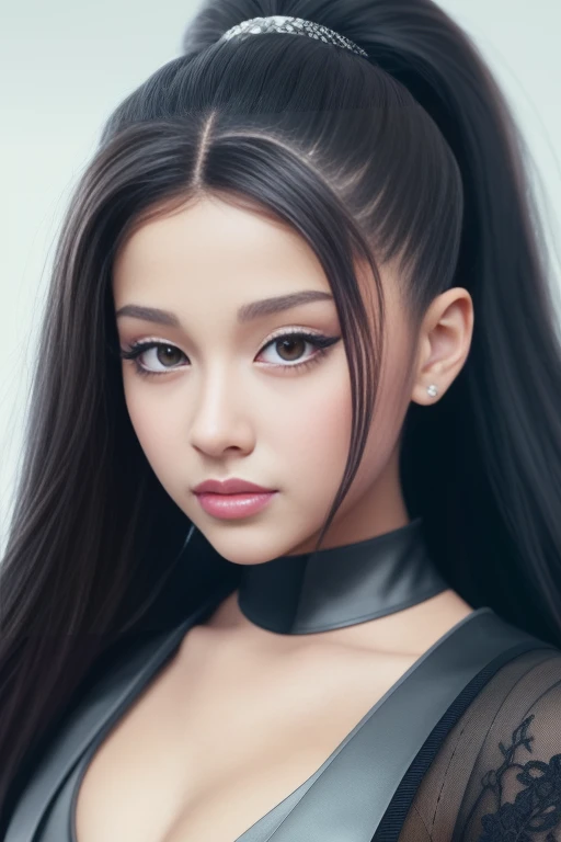 ariana-10000 as a proncess,  masterpiece, best quality, highest quality, cinematic lighting, (volumetric lighting), extremely detailed CG unity, tall high ponytail, focused, 8k wallpaper, 4k wallpaper, extremely detailed, ultra realistic, photorealistic, s...