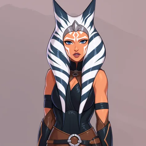 (masterpiece), (best quality),  <lora:Ahsoka_tano:0.6>, ahsoka tano, adult, fulcrum clothes