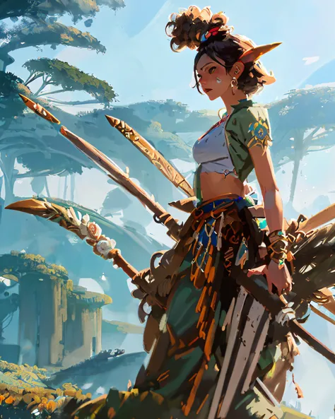 DBfantasyart, masterpiece, 1girl, 8K resolution, cinematic render of beautiful sexy female character design, adventurer, fashionable, concept art, messy hair, highly detailed, smirk