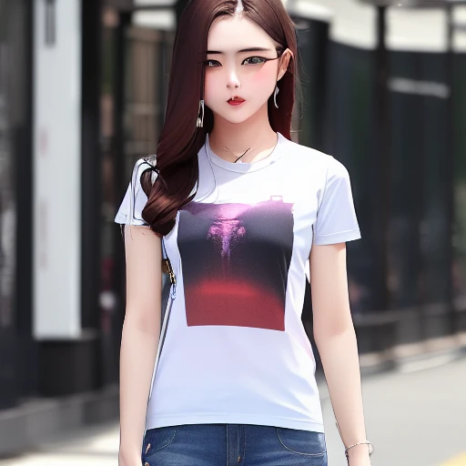 1girl, masterpiece, best quality, clothed t-shirt, <lora:LORA14DM320BerryGold-1-1:1>