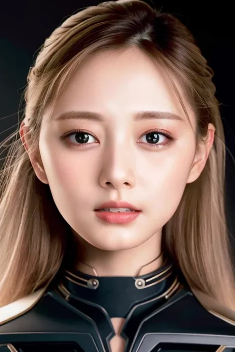 complex 3d render ultra detailed of a beautiful porcelain profile tztwtzuyu android face, cyborg, robotic parts, 150 mm, beautiful studio soft light, rim light, vibrant details, luxurious cyberpunk, lace, hyperrealistic, anatomical, facial muscles, cable e...