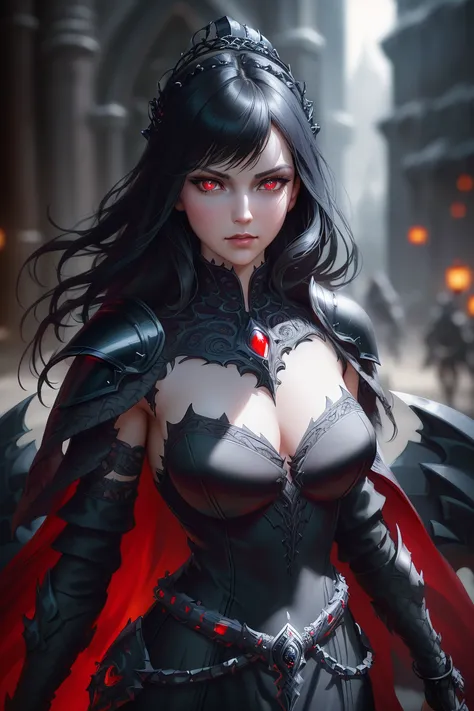 analog style, ((intricate details)), full torso shot, cold lighting, beautiful, (pale gothic evil princess), (black hair), (intricate), ((skeletal skimpy onyx dress armor)), ((jagged obsidian crown)), dynamic pose, windblown hair, perfect face, (realistic ...