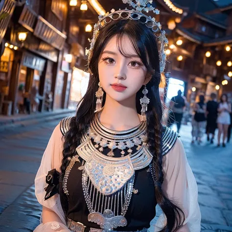 1girl,city night, <lora:miaoBai-000016:0.8> ,<lora:QHMZ:0.5> <lora:koreanDollLikeness_v15:0.3>, ulzzang-6500-v1.1,(raw photo:1.2), (photorealistic:1.4), beautiful detailed girl, extremely detailed eyes and face, beautiful detailed eyes,absurdres, incredibl...