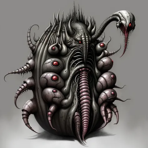 <lora:giger_8:.5>  hrgiger concept art,   parasite ,  biological