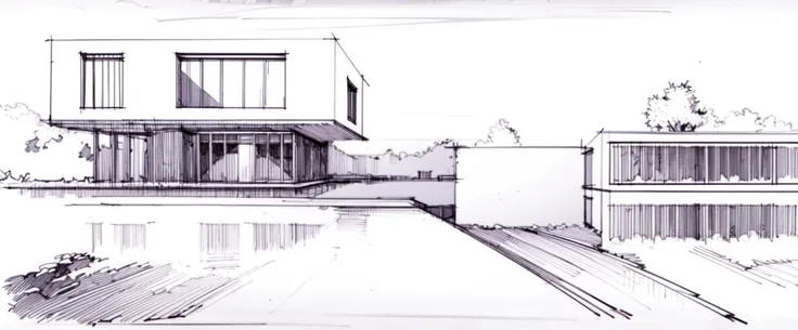 architecture sketch style建筑画风格