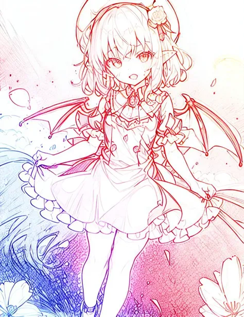 + (remilia scarlet: 1.4), (masterpiece), (best quality), soft light, warm color, ((super detail)), (illustration), (extremely de...