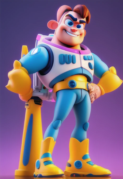 <niji-se-3d>, Buzz Lightyear, front view, full body, best quality