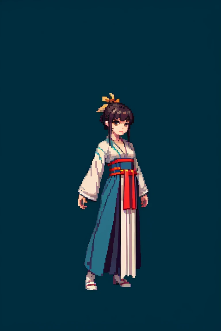 (masterpiece, top quality, best quality), pixel,pixel art,1girl, hanfu,
<lora:pixel_4:0.5>, <lora:elegantHanfuRuqun_v10:0.8>