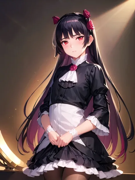 (NSFW:1.2),(ultra detailed),(masterpeace),(best quality),(photorealistic), beautiful lighting,CG,(colour:1.2),1girl, solo, day,park, <lora:kuroneko_oreimo_V1:1>,gokou ruri, black hair, long hair, straight hair,red eyes, black dress , black pantyhose, pumps...