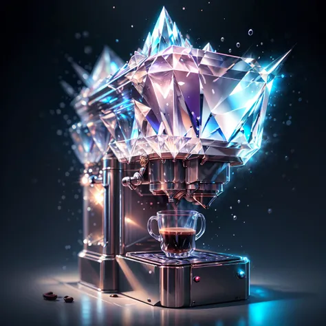 <lora:CrystallineAI-000009:1>, CrystallineAI coffee machine ,  concept art