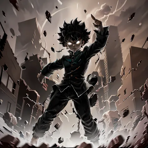 ragemode, boy, wild hair, destruction, <lora:rageMode_v1:.85>