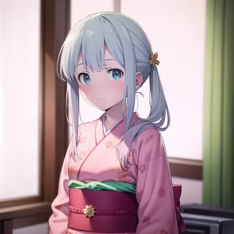best quality, (masterpiece:1.2), highly detailed, indoors, bedroom, anime style,
1girl, solo, <lora:chara_Eromanga-sensei_Sagiri_v1:0.7>, sagiri, closed mouth, blush, looking at the viewer, standing,
grey hair, long hair, multicolored hair, blue eyes, side...