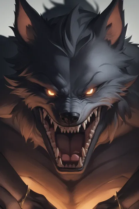 <lora:werewolf_v0.2:1>
1boy, werewolf, face, glowing eyes, clenched teeth, sharp teeth, close-up,, masterpiece, best quality, hi...