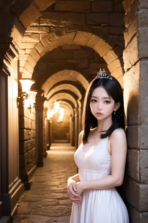 <lora:dungeon_v2.0:1.0>
1girl, dungeon, (realistic:1.1), tiara, long hair, hallway, dark, darkness, shade, shadow, tunnel, princess, white dress, upper body,
<lora:koreandolllikenessV20_v20:0.4> (pureerosface_v1:0.7),, masterpiece, best quality, highly d...