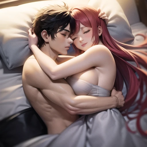 Bed time - Improved sleeping couple interactions / Sleeping  / Hug / Sandwich