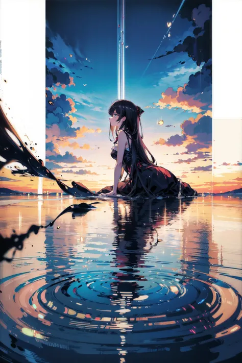 absurdres, highres,
1girl,
ripple effects, shadow effects,
<lora:minimalistAnimeStyle_v10:-0.2>