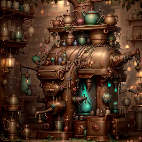 <lora:fairtaleai:1> fairytaleai coffee machine