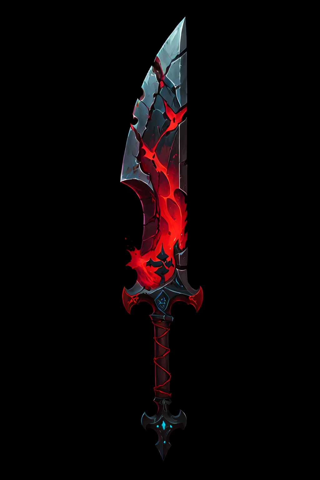 game art of demonic sword cleaver in painting comix art style, <lora:pecha_swords_lora_v1-000004:0.8>, best quality, trending on...