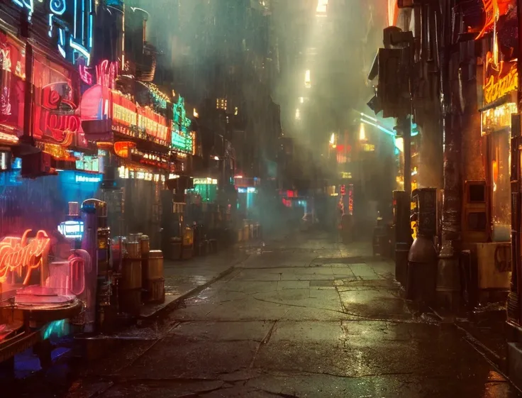 city street <lora:blade runner 1982:1>, (cinematic look:1.4), soothing tones, insane details, intricate details, hyperdetailed, ...