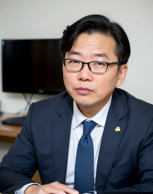 middle-aged korean man in a suit