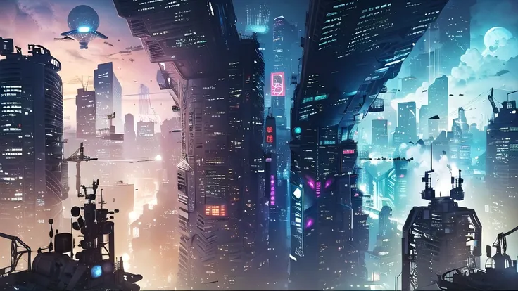 best quality, 4K wallpaper, masterpiece, extremely detailed CG unity 8k wallpaper, extremely detailed eyes, ultra-detailed, intricate details, cyberpunk city, science fiction, futuristic object, <lora:duobackground:0.8>