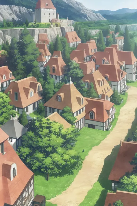 <lora:bakuen_backgrounds:0.7> inside fantasy town, castle, few people on bg, 8k, masterpiece, absurdres, anime,