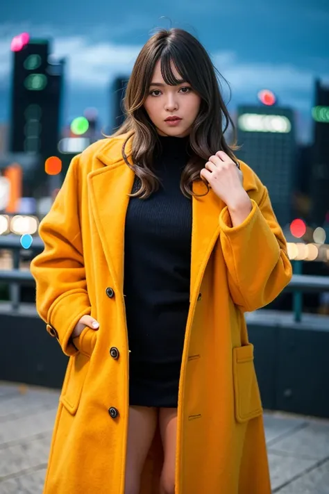 (wearing oversized_coat:1.3),woman posing for a photo, multicolor coat, sweather under the coat, half body shot,
good hand,4k, high-res, masterpiece, best quality, head:1.3,((Hasselblad photography)), finely detailed skin, sharp focus, (cinematic lighting)...