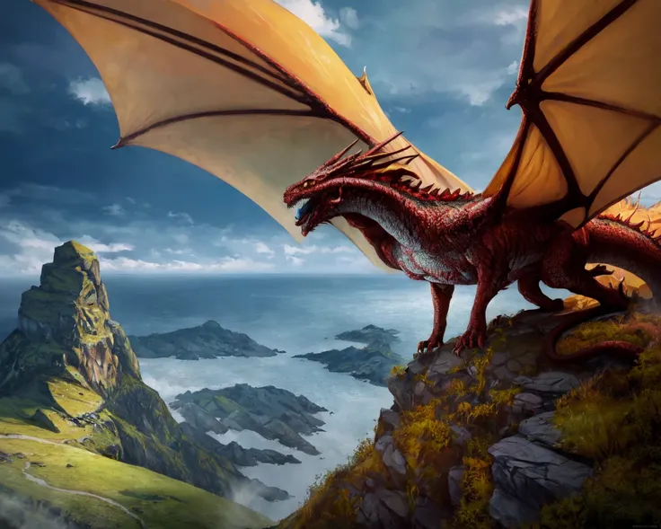 <lora:exotic dragon:0.7> dragon on top of a cliff,
(masterpiece),  best quality, highres, 4k, 8k, Detailed Illustration, intricate detail, cinematic lighting, amazing quality, amazing shading, soft lighting