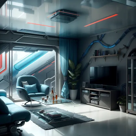<lora:PastTech-20:0.8>,plasttech,synthetic,transparent ,scifi,
living room