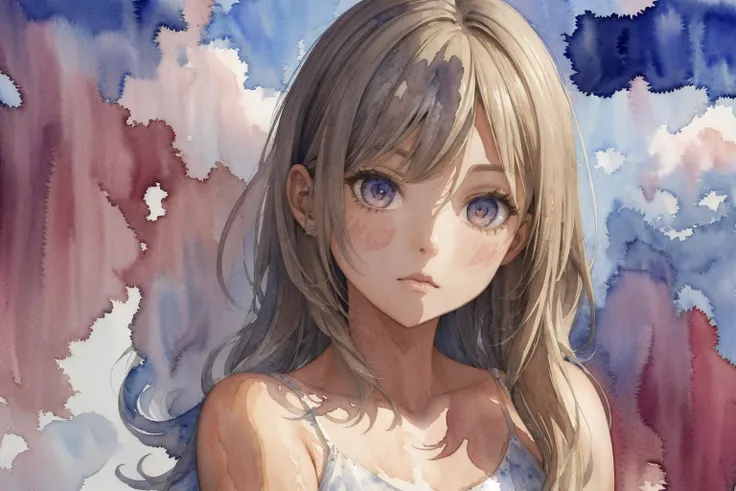 absurdres, highres, ultra detailed, (1female:1.3),
BREAK
(, watercolor style, soft blending, dreamy washes, delicate textures,:1.4)