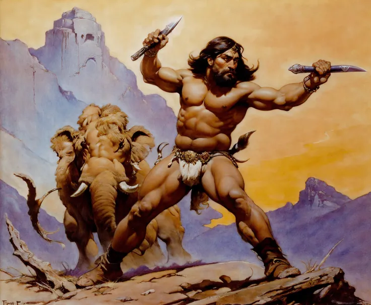 Frank Frazetta (SD 1.5) art style