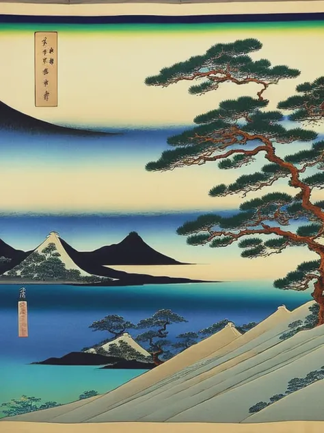 <lyco:ukiyo-eart:1.0> ukiyo-e landscape art