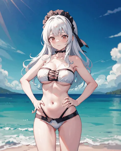 【Costume】Center Opening Cross-Laced Bikini (Swiftsure style) 中间开口交叉绑带比基尼 确捷版