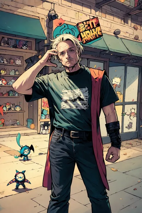 (style of Skottie Young:1.5),(masterpiece,best quality:1.5) ,
Pet store, fall,
michael douglas ,