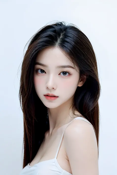 (masterpiece), best quality, perfect face, perfect body, white background, simple background, 1girl, <lora:Maeylin-04:1>
