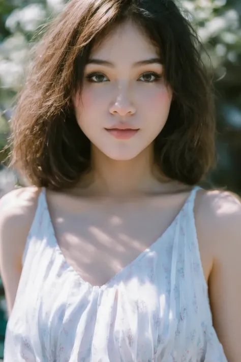 25 years old woman, bokeh, (photorealistic:1.4, realistic), highly detailed CG unified 8K wallpapers, 1girl, ((slender body:0.8)),  looking at viewer, (HQ skin:1.4), 8k uhd, dslr, soft lighting, high quality, film grain, Fujifilm XT3, (((upper body shot:1....