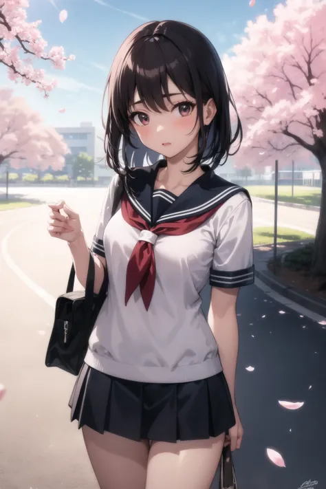 <lora:school_yard_v0.1:1>
1girl, school yard, cherry blossoms, school uniform, road,, masterpiece, best quality, highly detailed