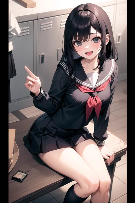 <lora:locker_room_v0.1:1>
locker room, multiple girls, school uniform, serafuku,
dressing, talking, :d,, masterpiece, best quality, highly detailed