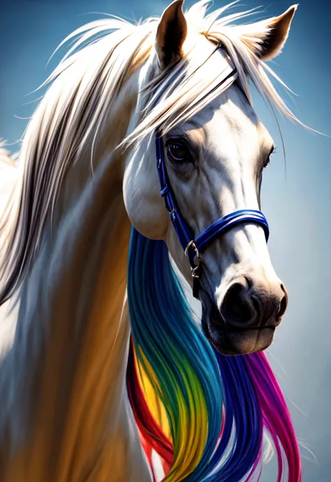 horse, flowing mane, striped, multicolor,
vibrant colors, colorful art style, 
soft lighting, soft shadows, detailed textures, dynamic lighting,  
nice hands, perfect hands, 
<lyco:GoodHands-beta2:1.0> 
<lora:add_detail:1>