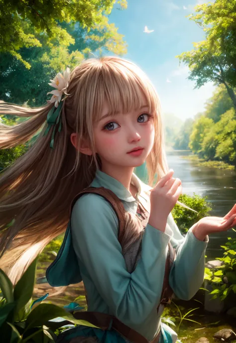 girl in a forest with floating flowers, river, puffy, puffy cheeks, cute,
vibrant colors, colorful art style, 
soft lighting, soft shadows, detailed textures, dynamic lighting,  
nice hands, perfect hands, 
<lyco:GoodHands-beta2:1.0> 
<lora:add_detail:1>